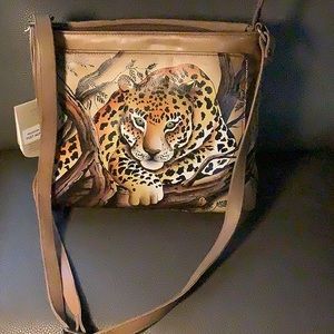 Anuschko shoulder purse leather new